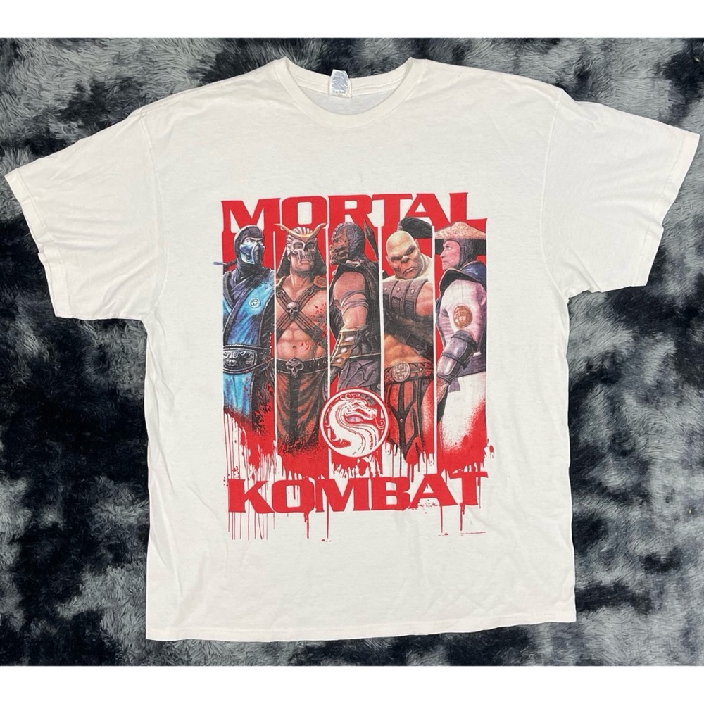 Vintage Mortal Kombat Promo T Shirt Warner Bros Midway Video Game Tee Mens XL